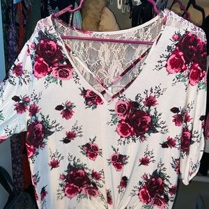 Lacy Pinky floral Blouse